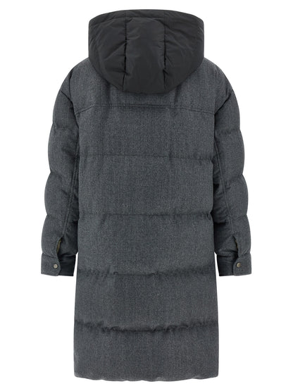 'Shiny Zipper Pull' long down jacket Down jacket, Parka, Casual jackets