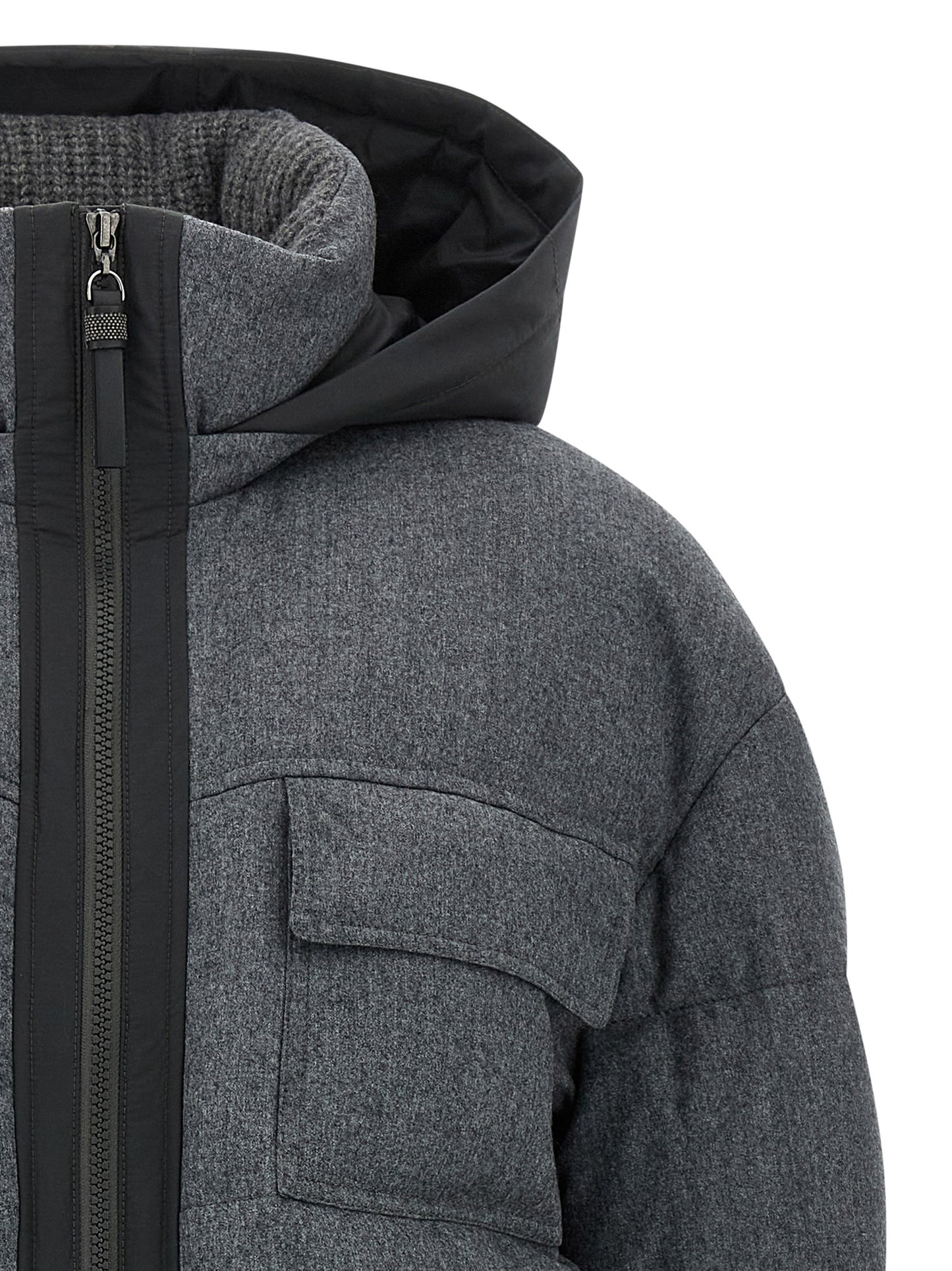 'Shiny Zipper Pull' long down jacket Down jacket, Parka, Casual jackets