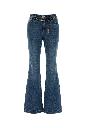 Michael By Michael Kors Flare jean w/ chain belt
