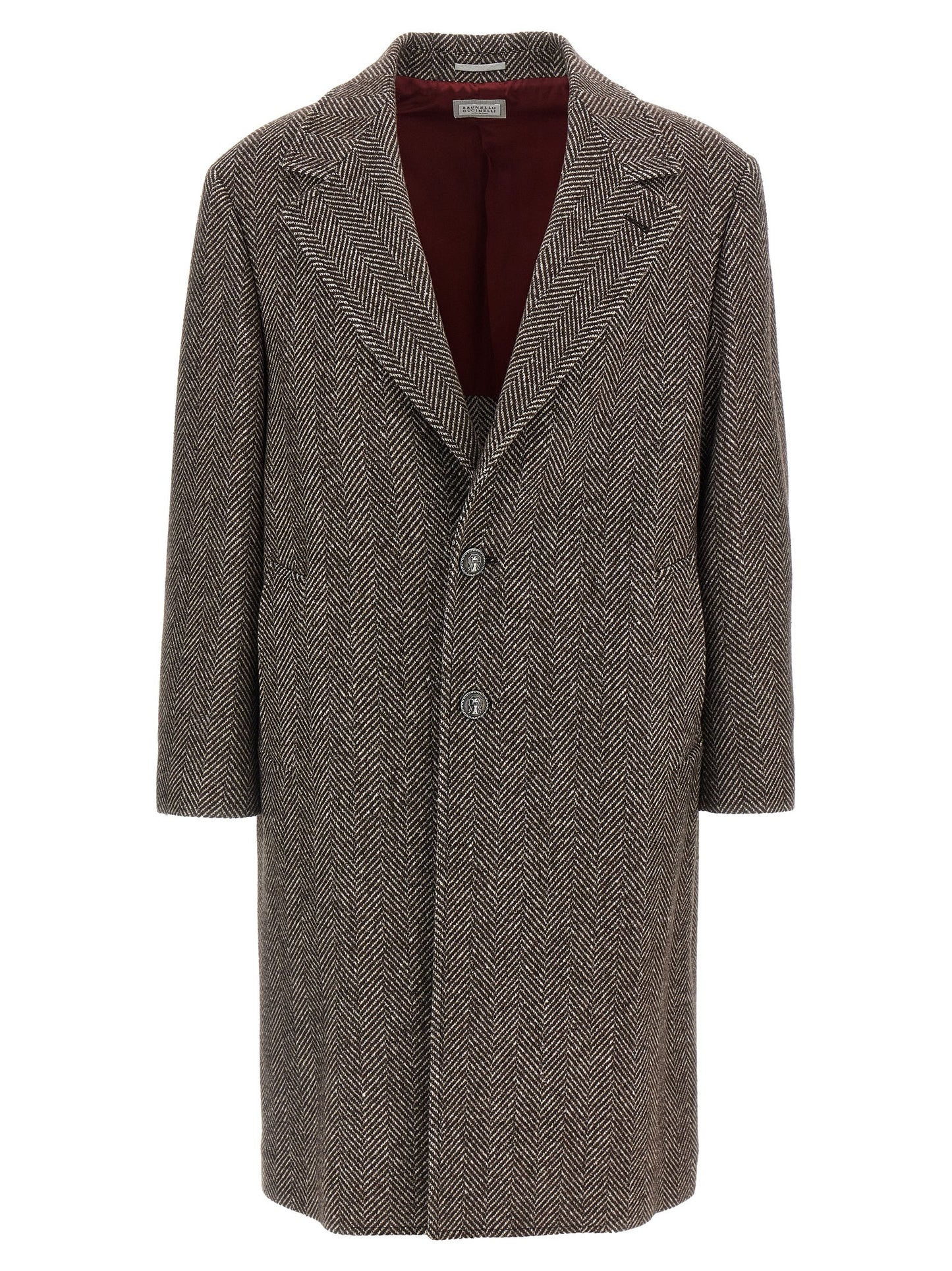 Single-breasted cashmere coat Coats, trench coats