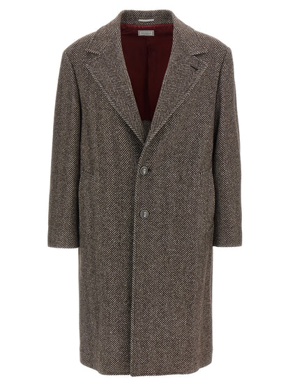 Single-breasted cashmere coat Coats, trench coats