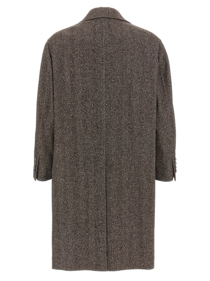 Single-breasted cashmere coat Coats, trench coats