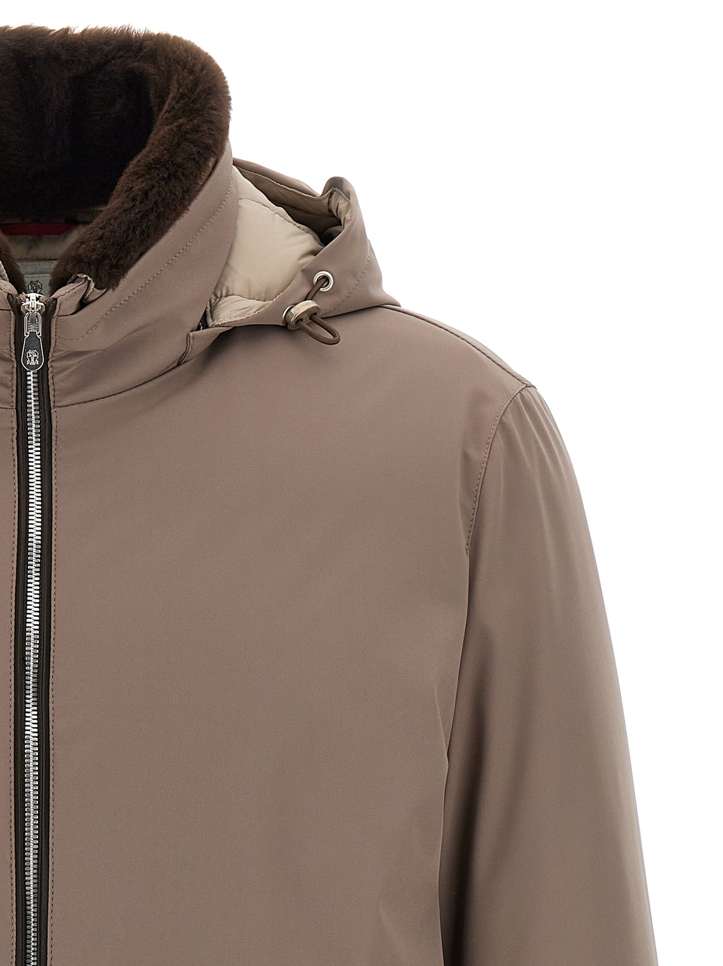 Sherling neck bomber jacket Down jacket, Parka, Casual jackets