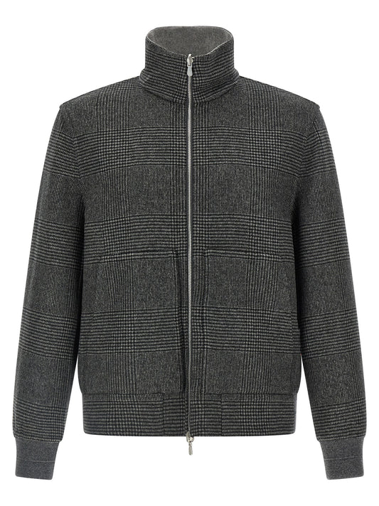 Cashmere reversible bomber jacket Down jacket, Parka, Casual jackets