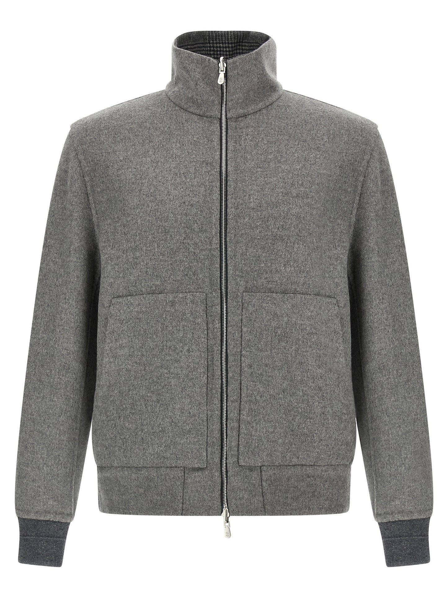 Cashmere reversible bomber jacket Down jacket, Parka, Casual jackets