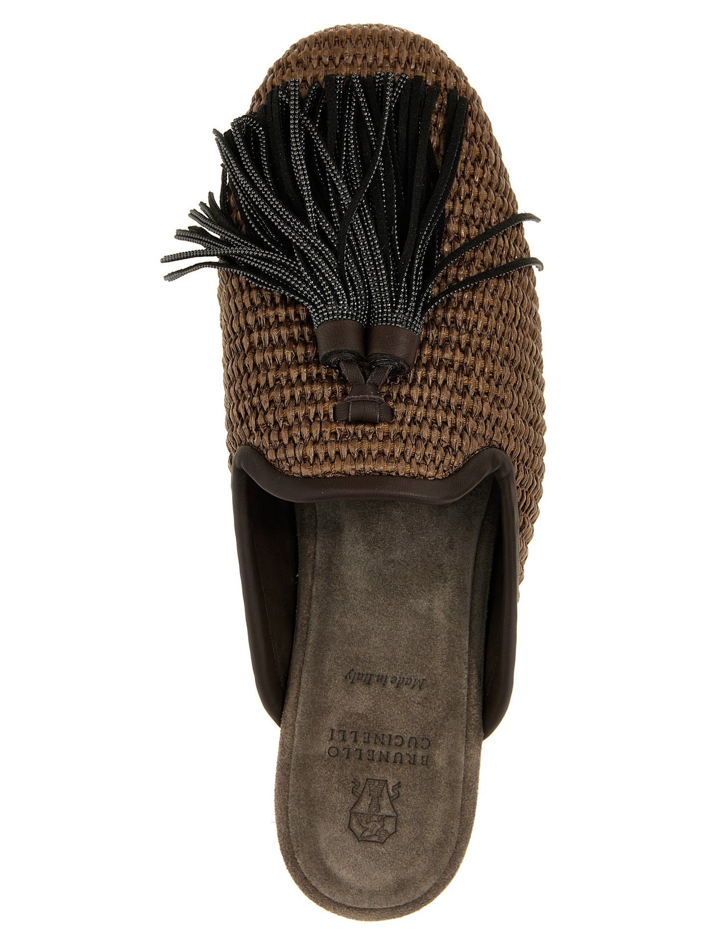 Jewel tassel sabots Flat shoes