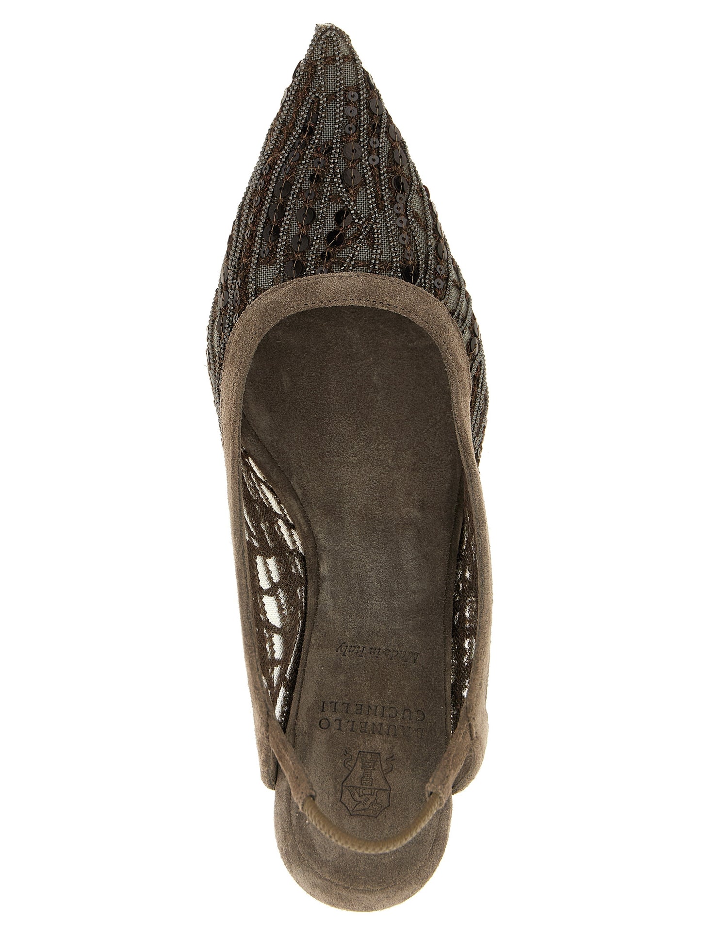 'City Glistening Abstract Embroidery' slingback Pumps