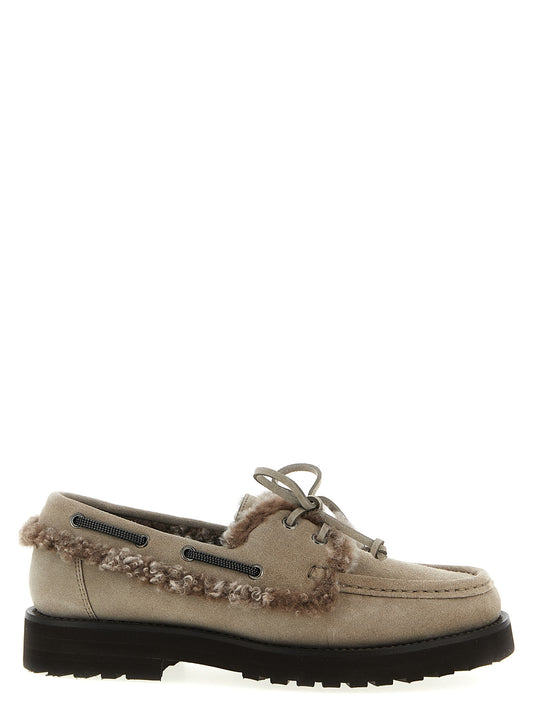 'Precious Insert' boat shoe Loafers