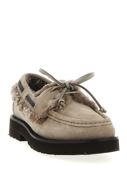 'Precious Insert' boat shoe Loafers