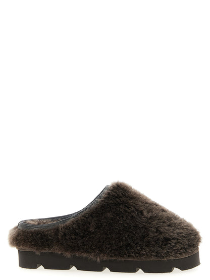 Monile sherling sabots Flat shoes