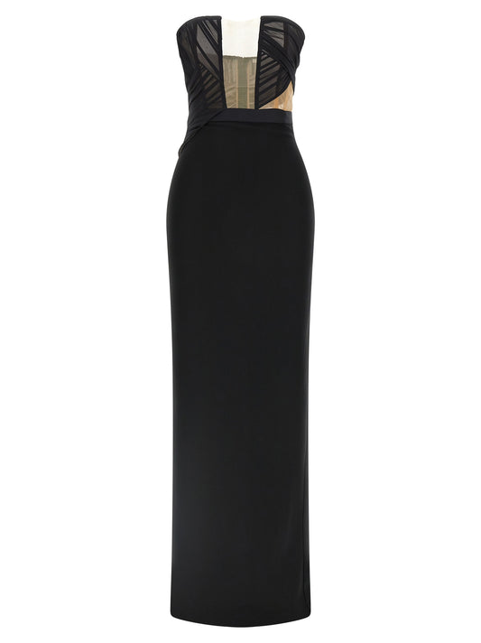 'Corsetted Draped Maxi' dress Dresses