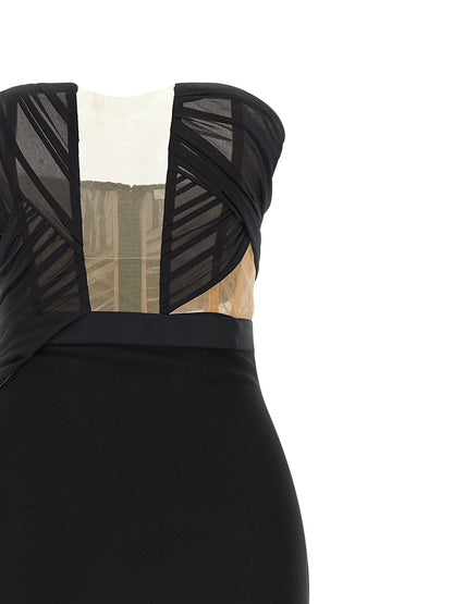 'Corsetted Draped Maxi' dress Dresses