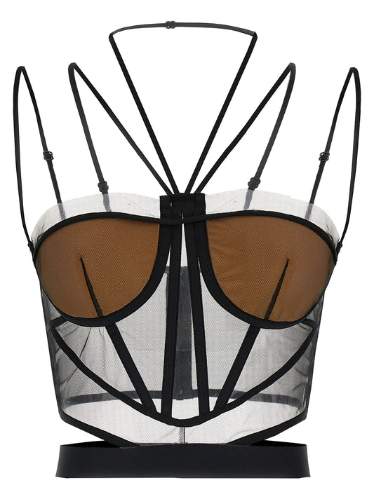 'Sheer Corset' top Tops