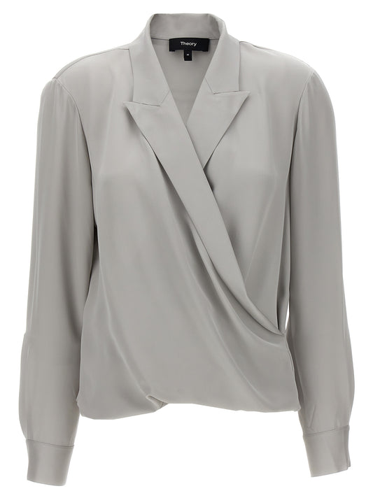 'PK Label Wrap' blouse Shirt, blouse