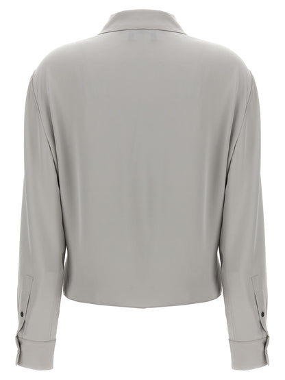 'PK Label Wrap' blouse Shirt, blouse