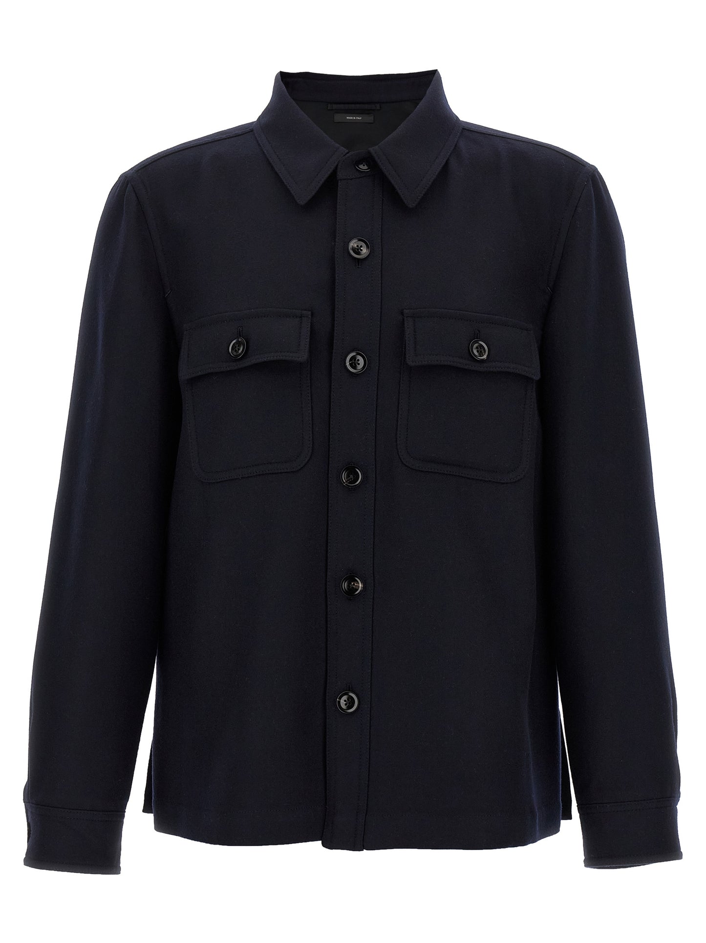 'Double Splittable Light Wool' overshirt Shirt, blouse