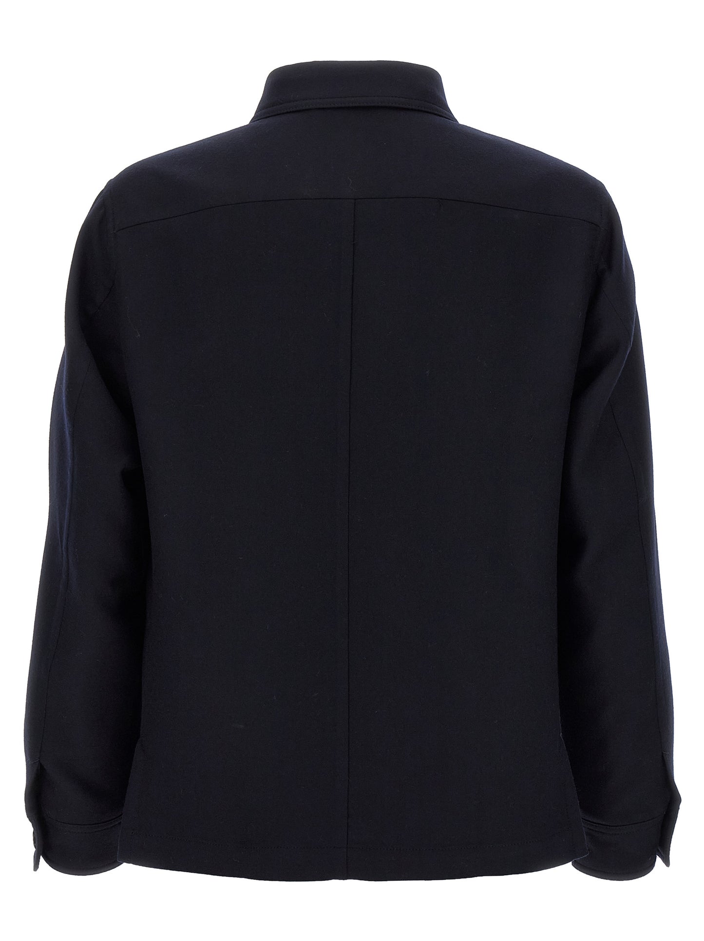 'Double Splittable Light Wool' overshirt Shirt, blouse