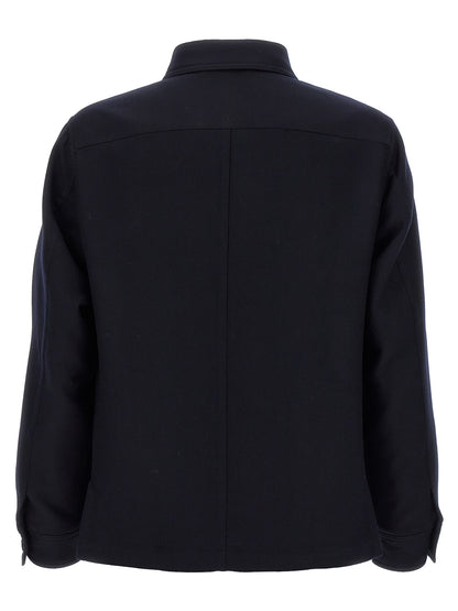 'Double Splittable Light Wool' overshirt Shirt, blouse