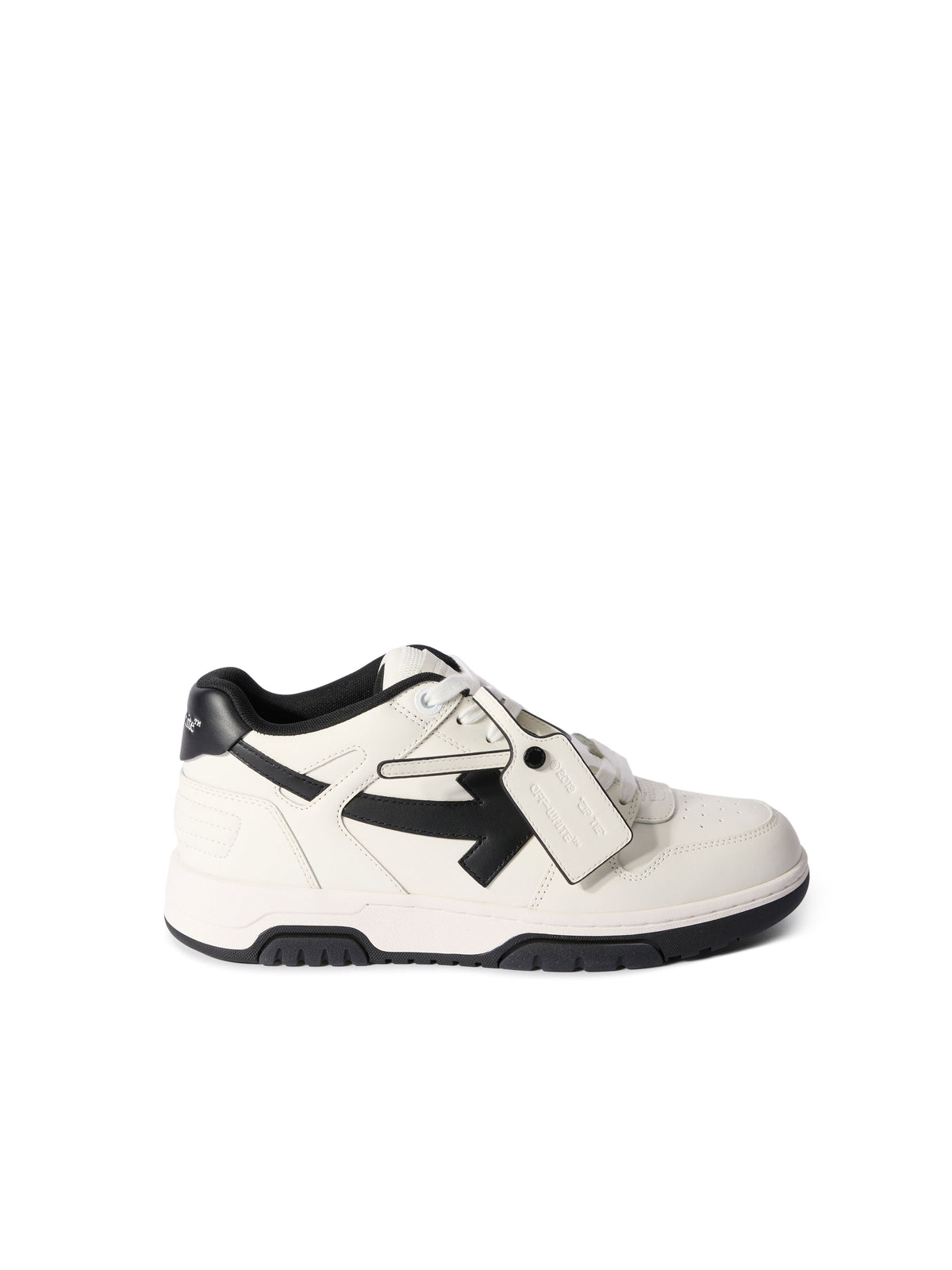 Off White Out of office calf leather white - black