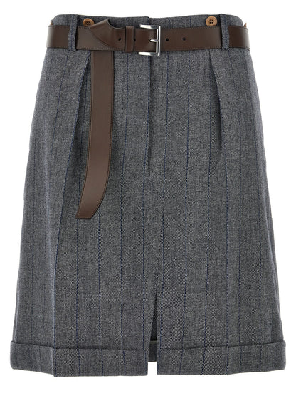 Striped wool skirt Skirts