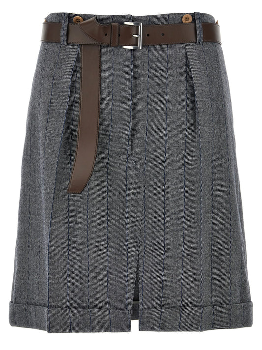 Striped wool skirt Skirts