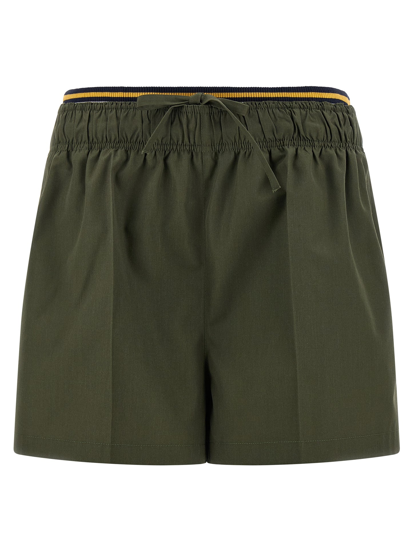 Double layer elastic shorts Bermuda, short
