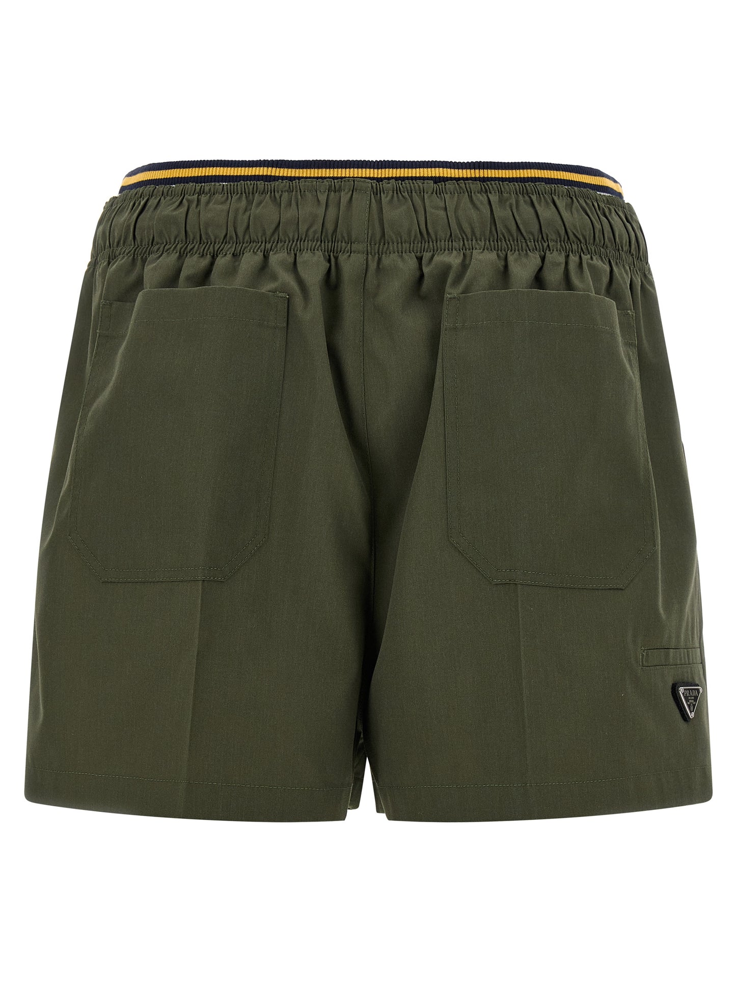 Double layer elastic shorts Bermuda, short