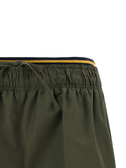 Double layer elastic shorts Bermuda, short