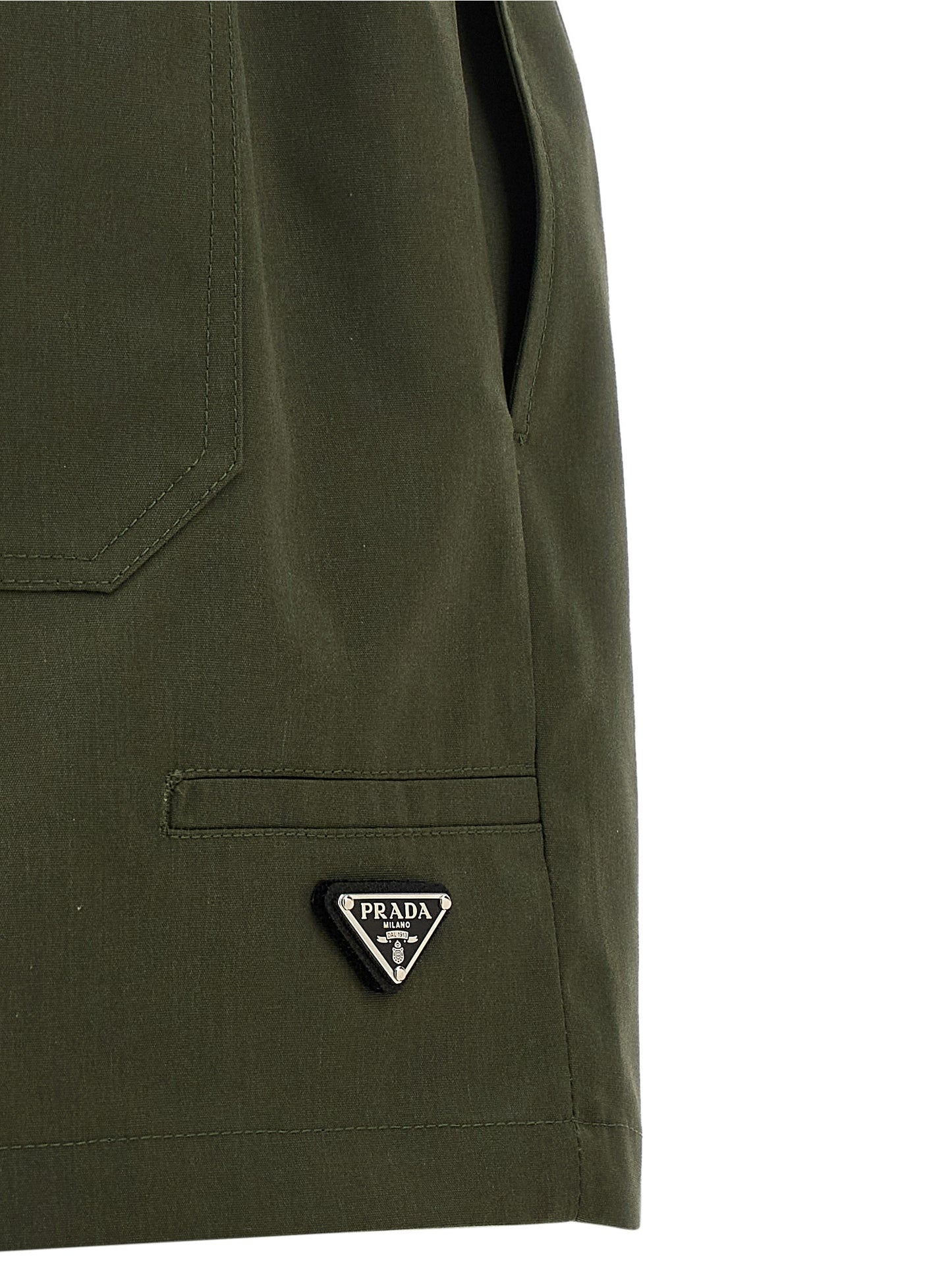 Double layer elastic shorts Bermuda, short