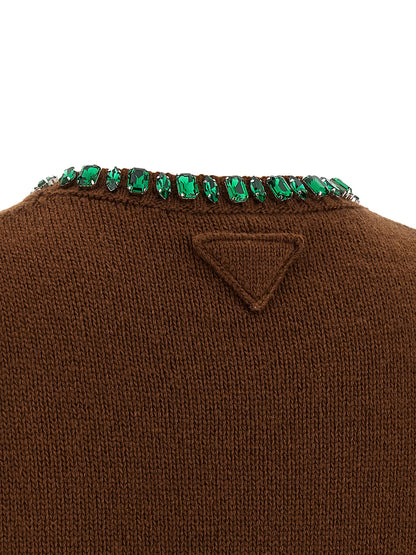 Crystal crew neck sweater Sweater, cardigans