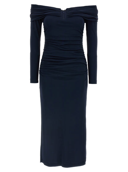'Off-Shoulder 3/4 SLV Ruched Midi' dress Dresses