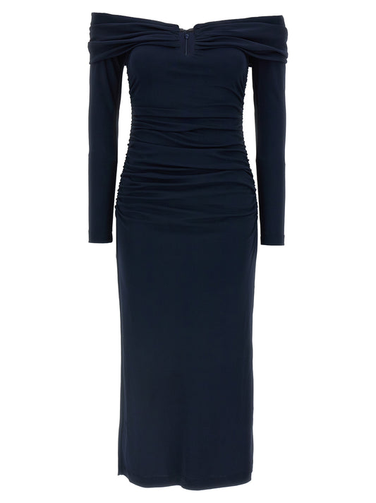 'Off-Shoulder 3/4 SLV Ruched Midi' dress Dresses
