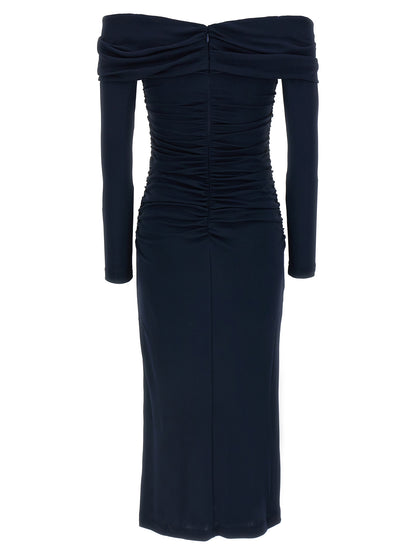'Off-Shoulder 3/4 SLV Ruched Midi' dress Dresses