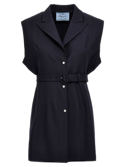 Belt wool vest Gilet