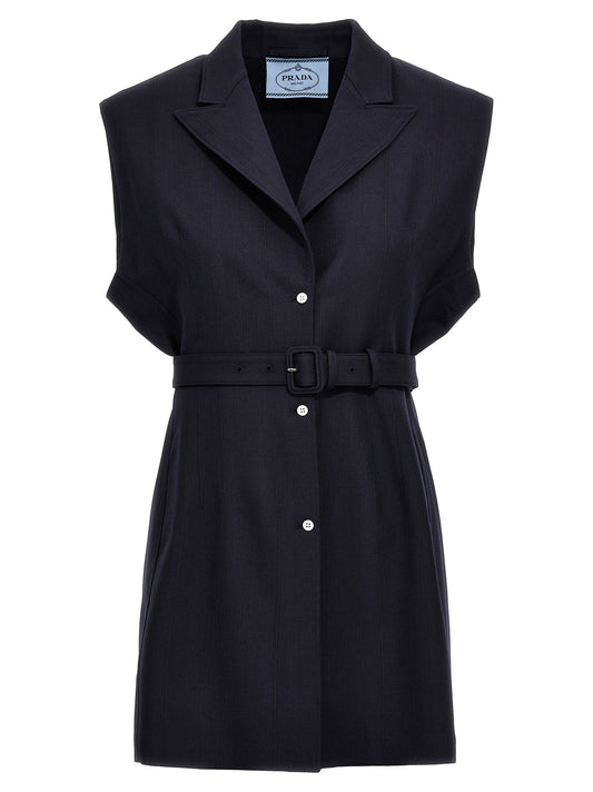 Belt wool vest Gilet
