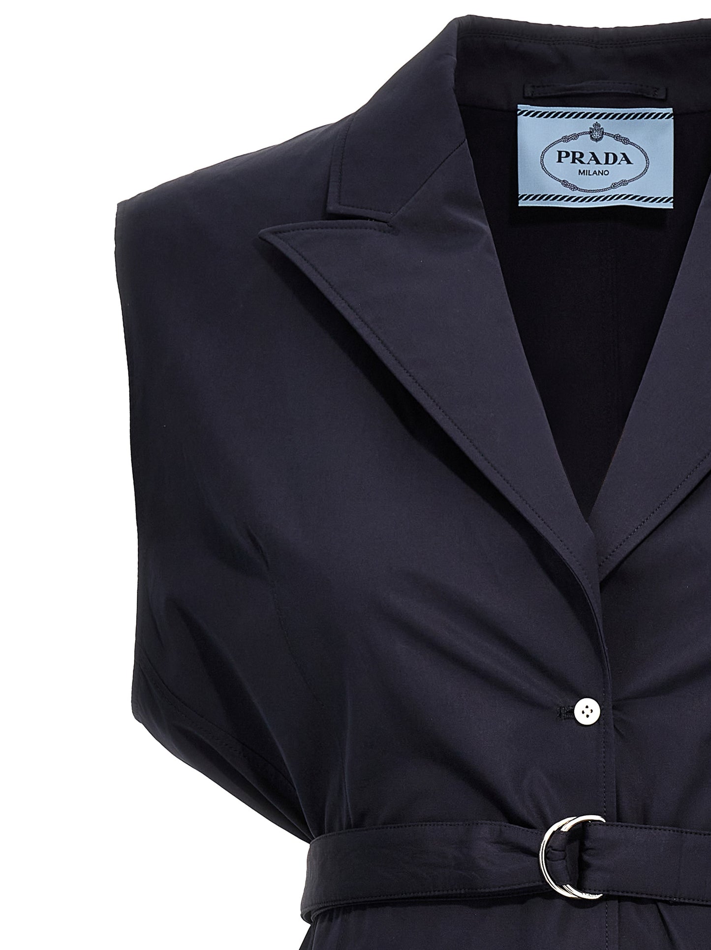 Belt poplin vest Gilet