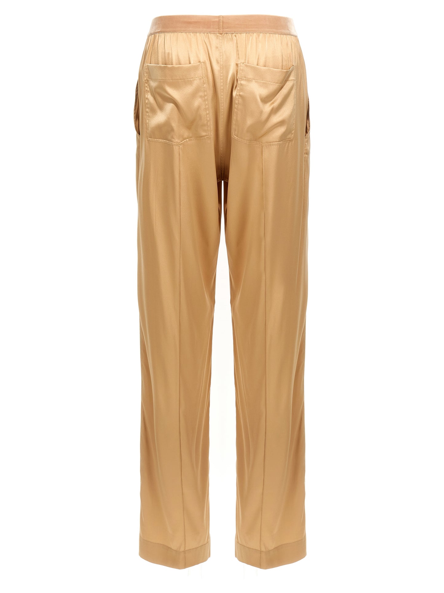Double pin tuck silk trousers Pants