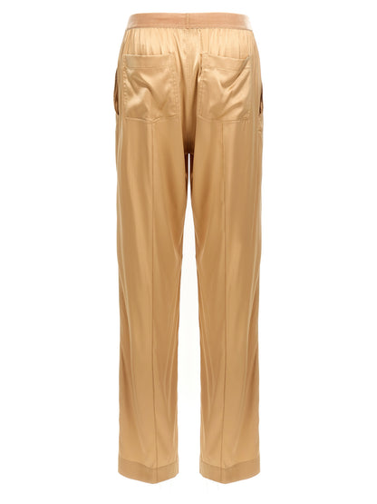 Double pin tuck silk trousers Pants