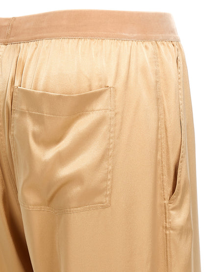 Double pin tuck silk trousers Pants