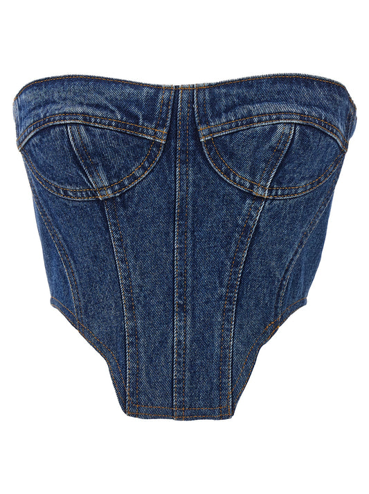 Denim bustier top Tops