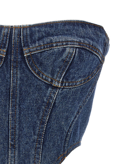 Denim bustier top Tops