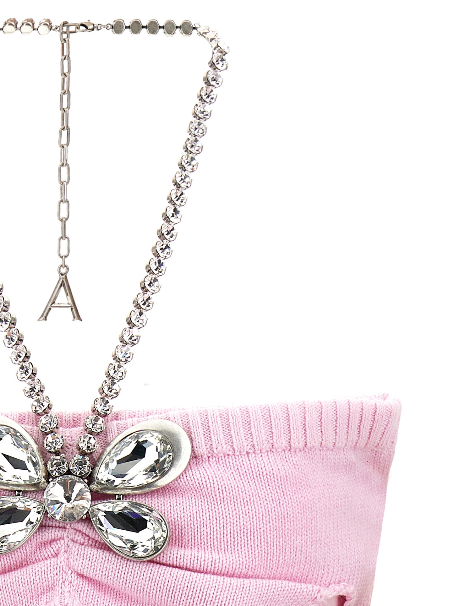 'Crystal Butterfly Knit Bandeau' top Tops