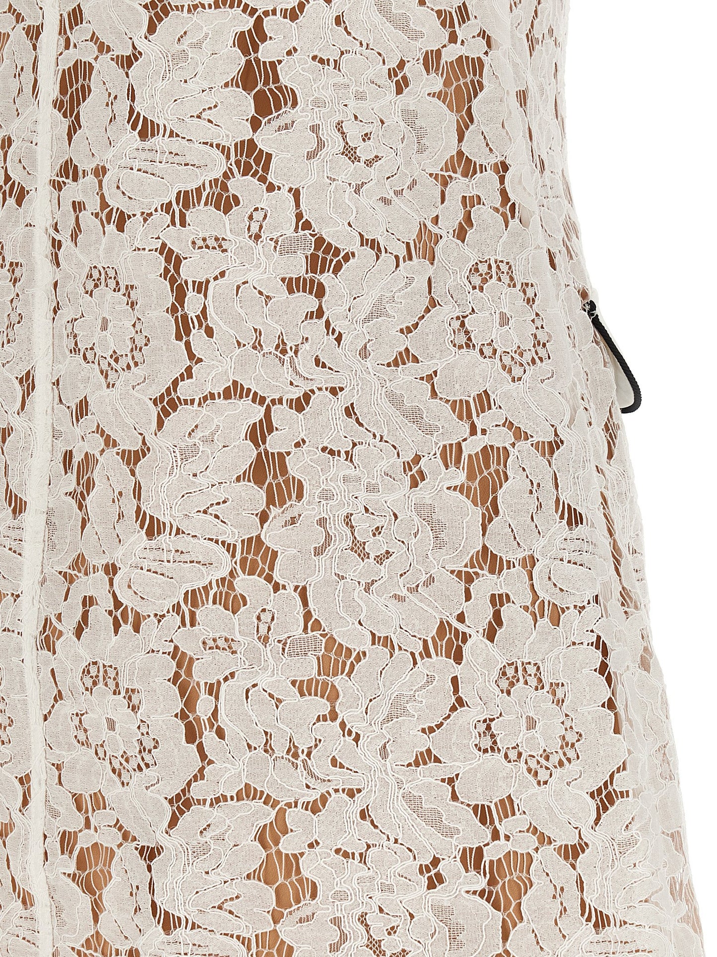 'White Lace Contrast Collar Mini' dress Dresses
