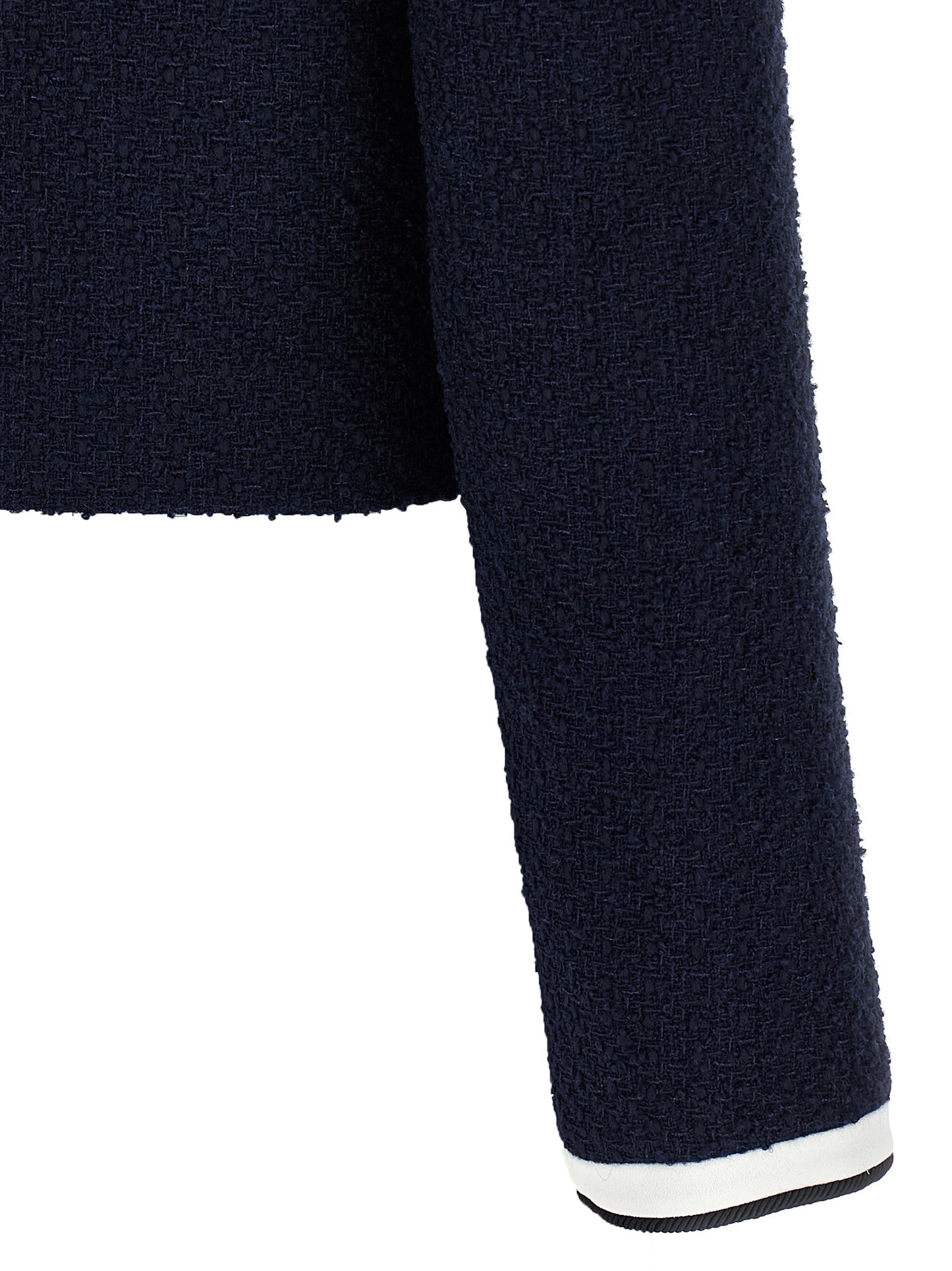 'Navy Boucle Contrast Collar' blazer Blazer and Suits
