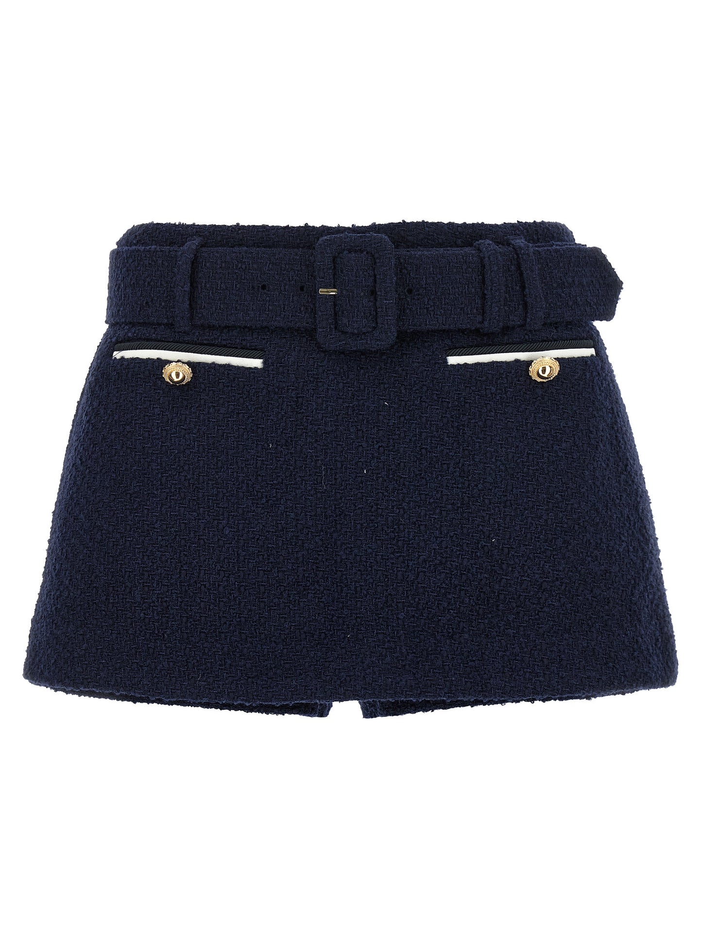 Bouclé wool skort Bermuda, short