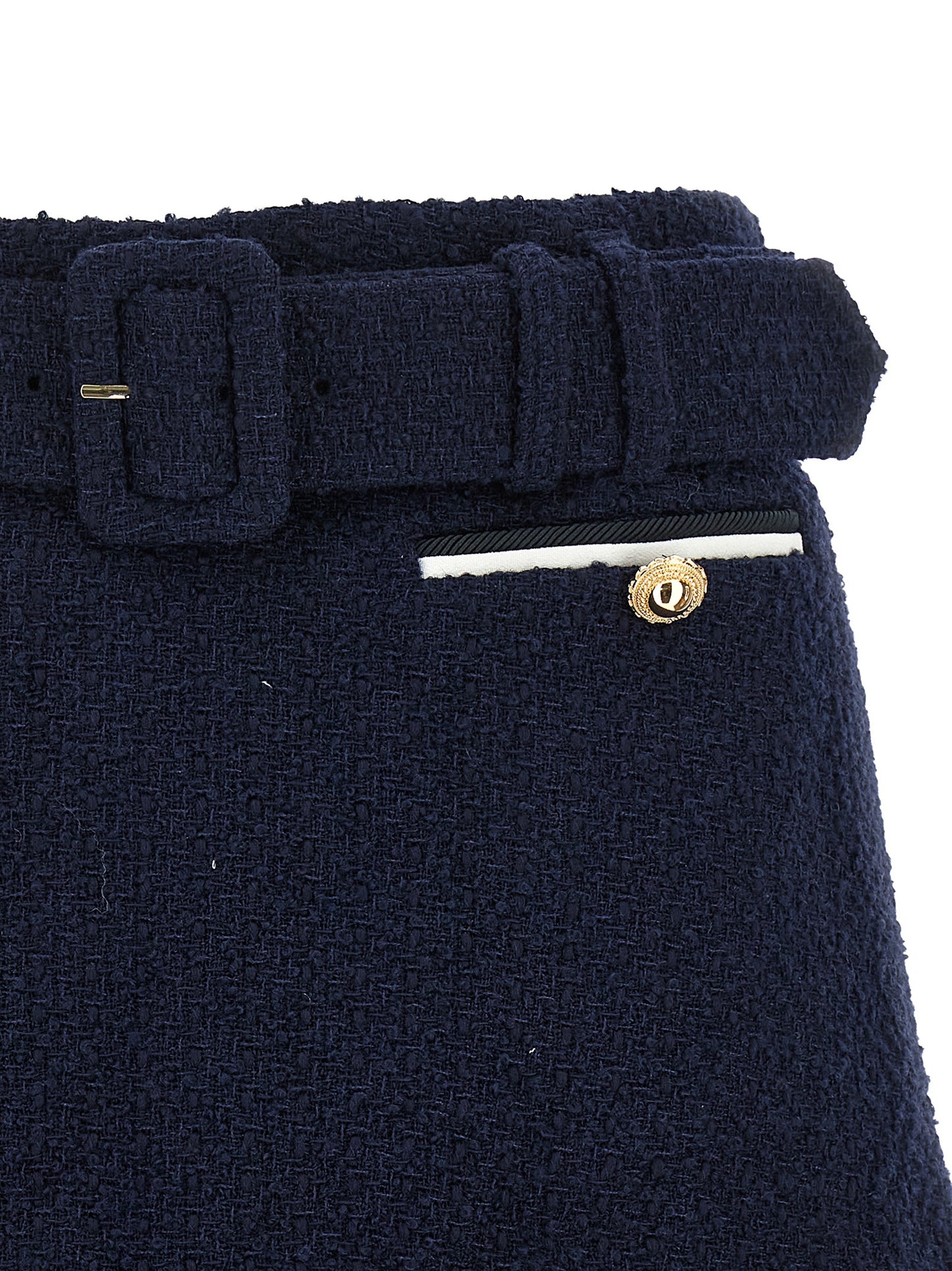 Bouclé wool skort Bermuda, short