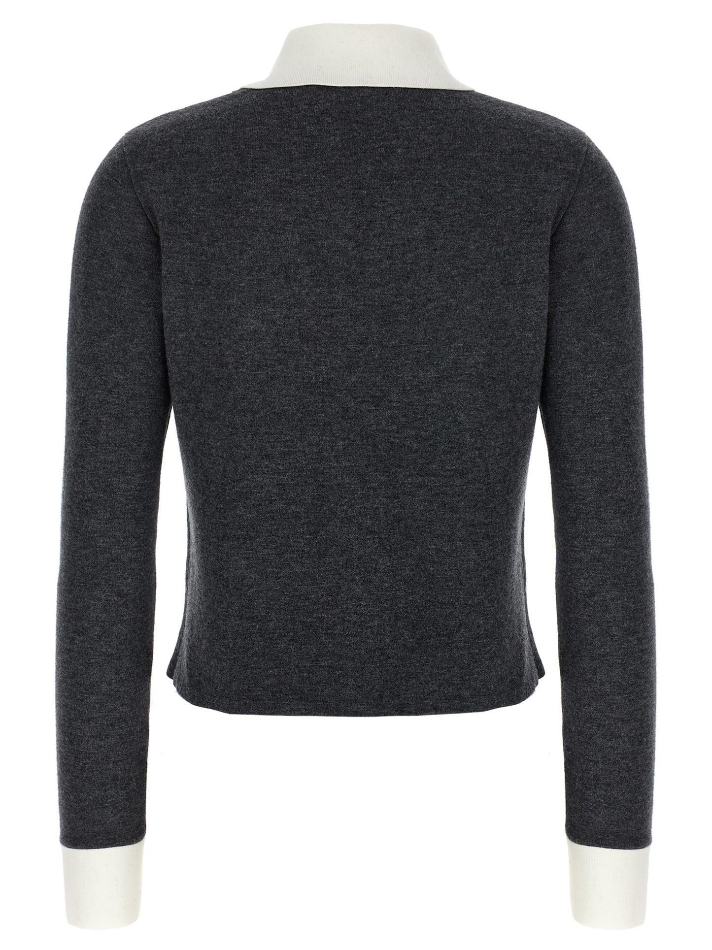 'Grey Contrast Collar' cardigan Sweater, cardigans