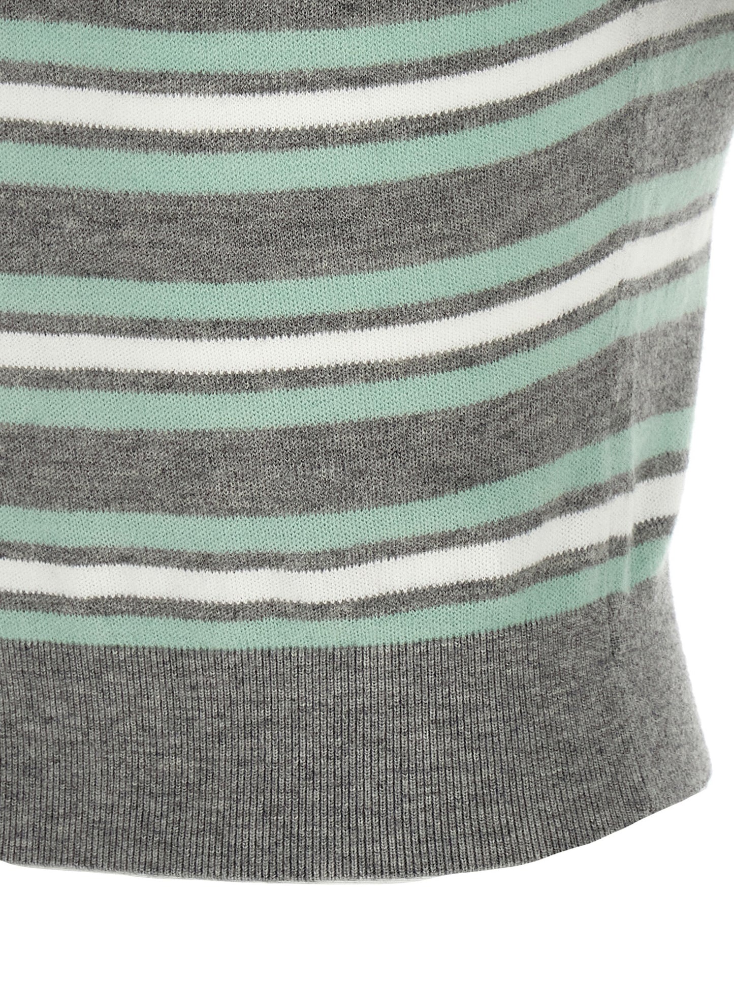 'Grey Striped Crystal Trim Knit' sweater Sweater, cardigans