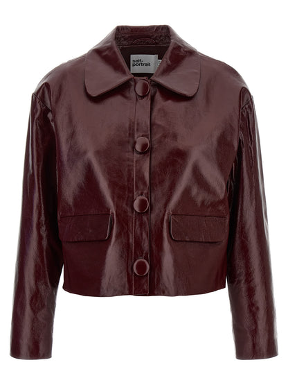 Craqué leather jacket Casual jackets, parka