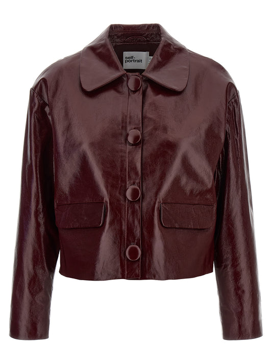 Craqué leather jacket Casual jackets, parka